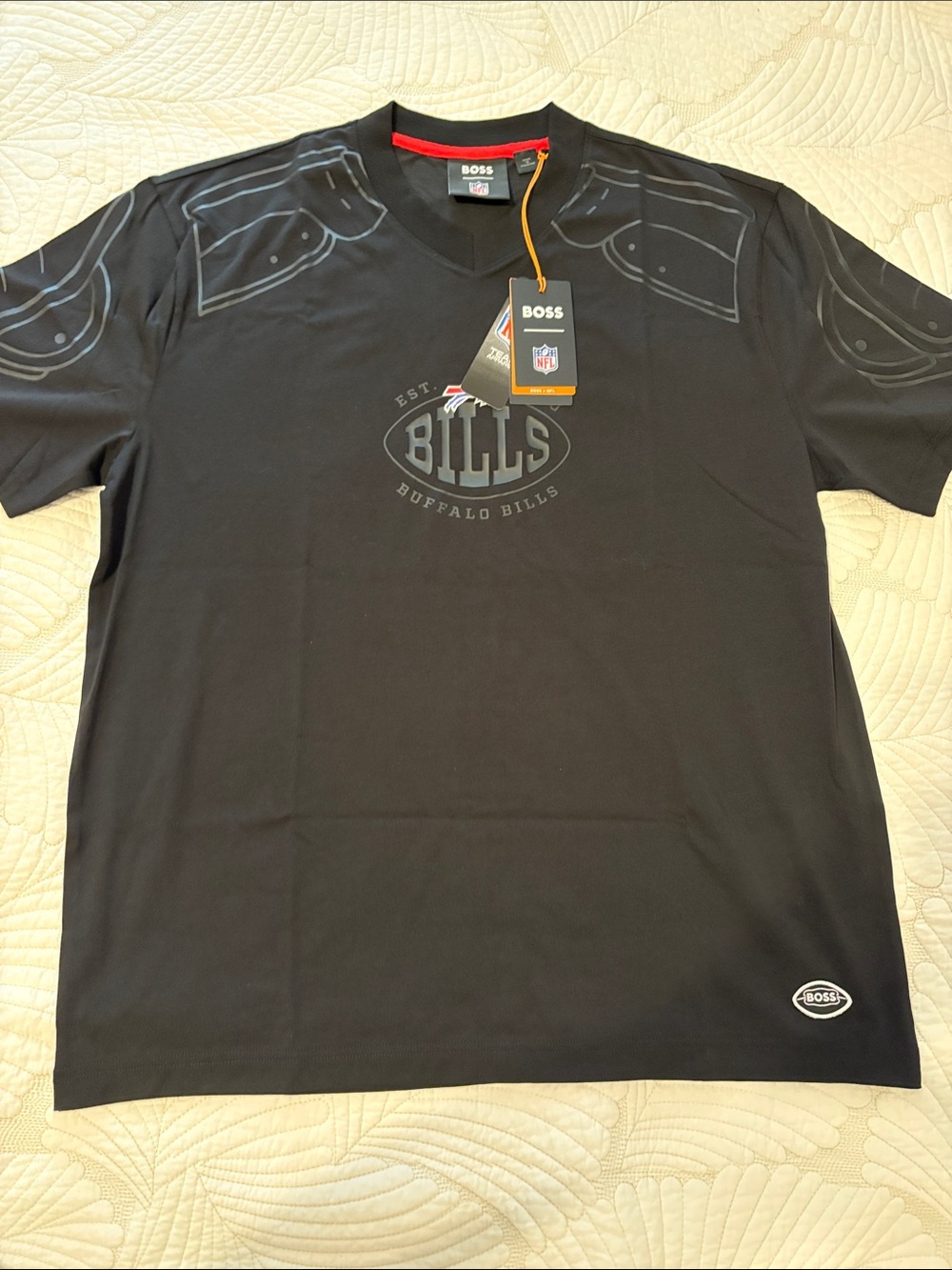 BOSS Black Buffalo Bills Short-Sleeve V-Neck Tee